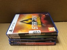 QUANTITY OF VIDEO GAMES TO INCLUDE STAR TREK: RESURGENCE - PS5 - ID MAYBE REQUIRED: LOCATION - G RACK