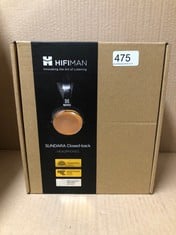 HIFIMAN SUNDARA CLOSED-BACK OVER-EAR PLANAR MAGNETIC WIRED HI-FI HEADPHONES WITH STEALTH MAGNET DESIGN, DETACHABLE CABLE, WOOD EAR CUPS FOR HOME, STUDIO, RECORDING.: LOCATION - RACK C