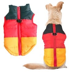 QUANTITY OF ASSORTED ITEMS TO INCLUDE IDEPET(TM PET DOG CAT COAT WITH LEASH ANCHOR COLOR PATCHWORK PADDED PUPPY VEST TEDDY JACKET CHIHUAHUA COSTUMES PUG CLOTHES XS S M L: LOCATION - RACK E