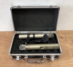 2 X AKG CONDENSER WIRELESS MICROPHONE MODEL C-1000S TO INCLUDE AKG HARD CASE
