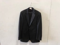 ALEXANDER DOBELL SUIT IN BLACK SIZE 38R TO INCLUDE PROTECTIVE SUIT BAG