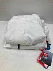 2 X HELLY HANSEN JACKET WHITE SIZE L AND WHITE SIZE L - LOCATION 13A.