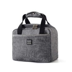 10 X AGOLATY TOTE BAG, BOX LUNCH CONTAINER, INSULATED, UNISEX-ADULT, GREY, MEDIUM - LOCATION 7B.