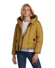 G-STAR RAW WOMEN'S G-WHISTLER SHORT PADDED JACKET, GREEN (TOASTED D20118-B958-C623), M - LOCATION 46A.
