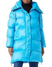 REPLAY W7664A ALTERNATIVE DOWN COAT, 688 BLUE, L FOR WOMEN - LOCATION 38A.