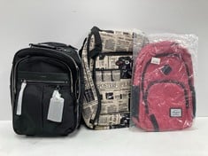3 X BACKPACKS OF VARIOUS MAKES AND MODELS INCLUDING BLACK PARFOIS BACKPACK - LOCATION 7C.