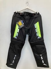 MOTORBIKE TROUSERS WITH PROTECTIONS REXTEK BRAND BLACK SIZE 4XL - LOCATION 22A.