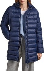 PEPE JEANS MADDIE LONG PUFFER JACKET, BLUE (DULWICH), S FOR WOMEN - LOCATION 18A.