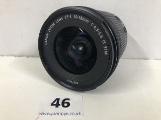 CANON EFS 10-18MM F/4.5-5.6 IS STM CAMERA LENS - RRP.£259