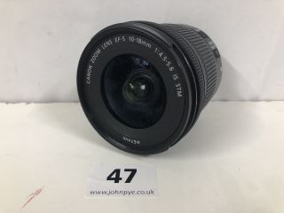 CANON EFS 10-18MM F/4.5-5.6 IS STM CAMERA LENS - RRP.£259