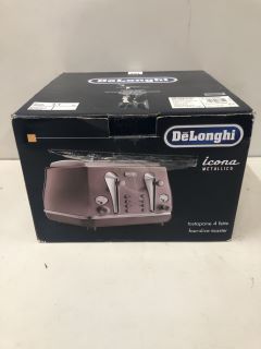 DELONGHI ICONA METALLICS FOUR SLICE TOASTER