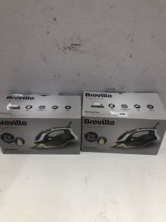 2 X BREVILLE OPTIMALFLOW CERAMIC IRON