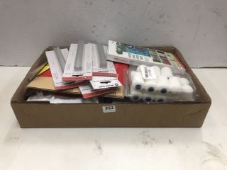 BOX OF ITEMS INC HOOK AND LOOP TAPE