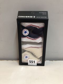 CONVERSE INFANT BOOTIES UK SIZE: 6-12 MONTHS