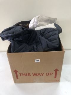 BOX OF BLACK PUFFER COATS