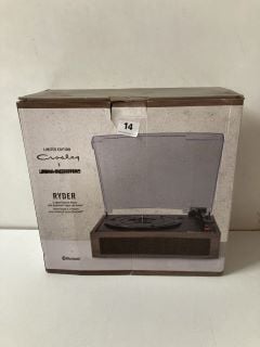 LIMIITED EDITION CROSLEY RYDER 3-SPEED RECORD PLAYER WITH BLUETOOTH INPUT & OUTPUT