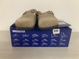 PAIR OF BIRKENSTOCK BOSTON SHOES IN TOBACCO BROWN - SIZE 8