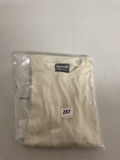 BARBOUR INTERNATIONAL HADFIELD TOP IN BEIGE - SIZE 14