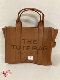 MARC JACOBS THE TOTE BAG IN BROWN LEATHER