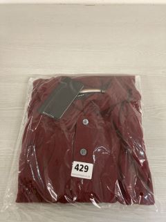 HUGO BOSS REGULAR FIT POLO SHIRT IN DARK RED SIZE XL