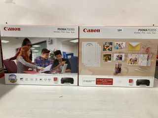 2 X CANON PIXMA TS3355 WIRELESS PRINTERS