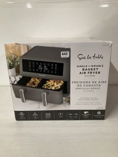 SUR LA TABLE SINGLE OR DOUBLE BASKET AIR FRYER 10.5L