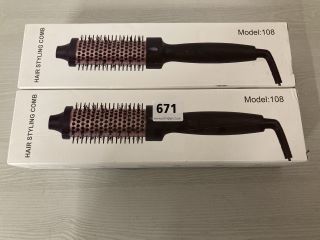 2 X HAIR STYLING COMBS MODEL NO: 108