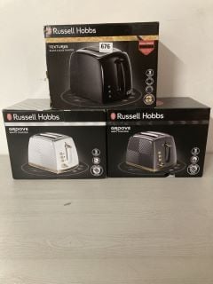 3 X RUSSELL HOBBS TOASTERS