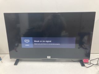 TOSHIBA 40" TV MODEL 40LV2E63DB (WITH STAND, WITH POWER LEAD, NO REMOTE, SCREEN FAULT)