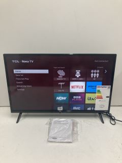 TCL 32" TV MODEL 32RS530KX7 (WITH STAND, WITH POWER LEAD, NO REMOTE)