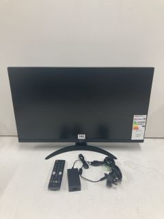 LG 27" TV MODEL 27TQ615S (WITH STAND, WITH POWER LEAD, WITH REMOTE, SMASHED SCREEN)