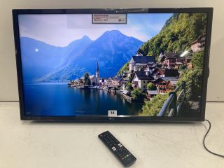 LG 32" TV MODEL 32LQ63006LA (WITH POWER LEAD AND REMOTE, NO STAND)