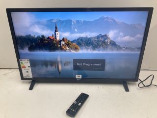 LG 32" TV MODEL 32LQ63006LA (WITH POWER LEAD, REMOTE AND STAND, LINE ON SCREEN)