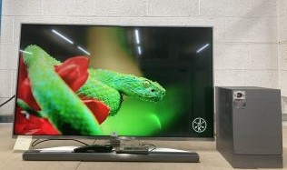 LG 49" UHD 4K TV MODEL NO: 49UH850V (WITH REMOTE, WITH STAND, NO BOX, PRESSURE MARK) + LG NG4540 WIRELESS SOUNDBAR + WIRELESS SUBWOOFER (WITH POWER SUPPLY, WITH REMOTE)