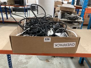 BOX OF ELECTRICAL CABLES ETC