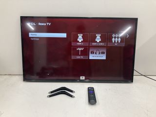 TCL 40" TV MODEL 40RS53OK (WITH STAND, POWER LEAD AND REMOTE)