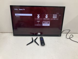 TCL 32" TV MODEL 32RS530K (WITH STAND, POWER LEAD AND REMOTE)