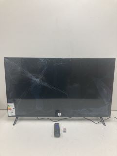 TCL 43" TV MODEL 43RP630KX7 (WITH STAND, POWER LEAD AND REMOTE, SMASHED SCREEN)