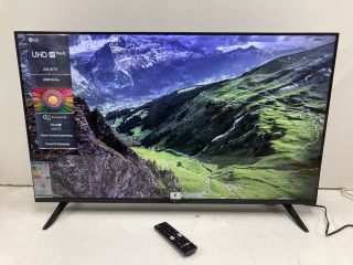 LG 43" TV MODEL 43UR73006L1 (WITH STAND, POWER LEAD AND REMOTE, MARK IN SCREEN)