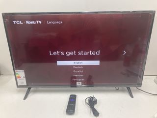 TCL 40" TV MODEL 40RS530K (WITH STAND, POWER LEAD AND REMOTE)