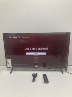 TCL 40" TV MODEL 40RS530K (WITH STAND, POWER LEAD AND REMOTE)