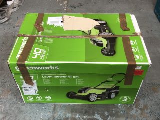 GREENWORKS 40V BATTERY POWERED HAND PUSHED LAWNMOWER