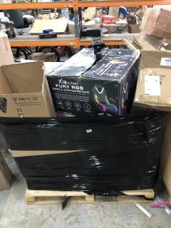 PALLET OF ASSORTED ITEMS INC GAMING CHAIR