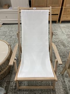 JOHN LEWIS WOODEN DECKCHAIR AND SLING