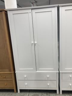 JOHN LEWIS WILTON TWO DOOR TWO DRAWER WARDROBE IN WHITE