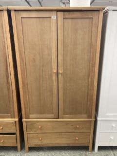 JOHN LEWIS WILTON TWO DOOR TWO DRAWER WARDROBE IN OAK