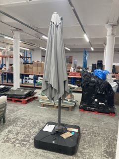 JOHN LEWIS FREE STANDING 3M PARASOL AND BASE