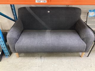 JOHN LEWIS TWO SEATER BLUE FABRIC SOFA