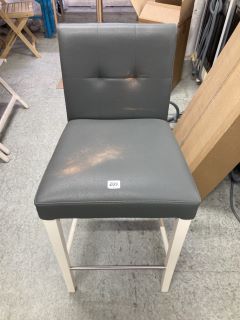 JOHN LEWIS SIMONE FAUX BAR CHAIR IN GREY RRP £139.00