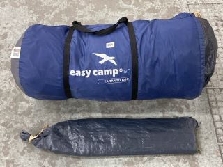 EASY CAMP GO TARANTO 600 CAMPING TENT WITH POLES AND CARRY BAG